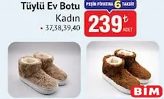 TÜYLÜ EV BOTU KADIN fiyat ve kampanya bilgisi